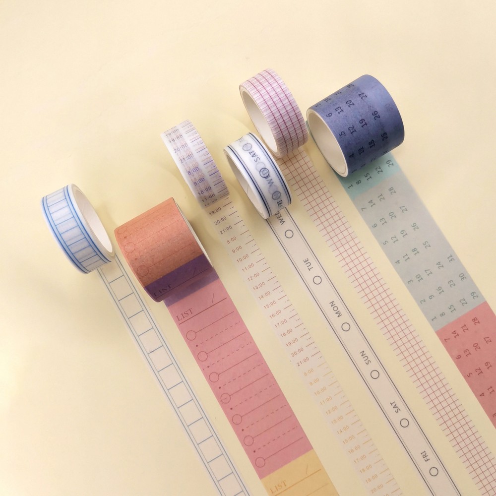 Weekly Daily Calendar Time Planner Washi Tape set