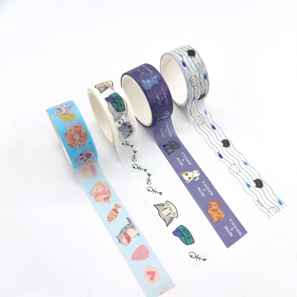 4PC Kawaii Cat Washi Tape set